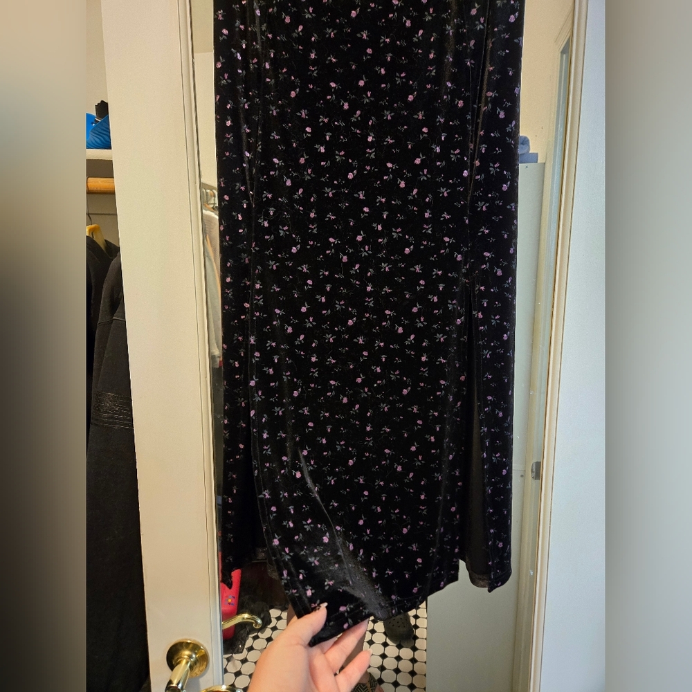 Disturbia Black and Purple Floral Skirt